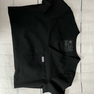 Figs Black scrub top